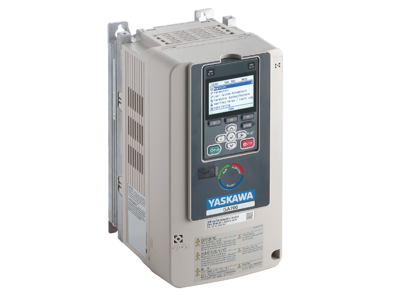 YASKAWA INVERTER GA700, 400 V, ND: 23,4 A / 11 KW, HD: 18 A / 7,5 KW, IP20, C3 FILTER BUILT-IN